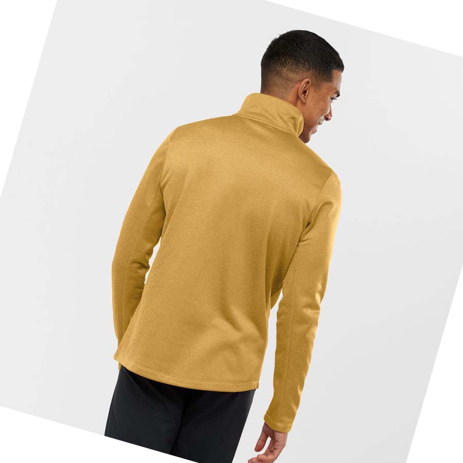 Sudadera Con Capucha Salomon ESSENTIAL LIGHTWARM HEATHER Hombre Amarillos | MX 3198BEX